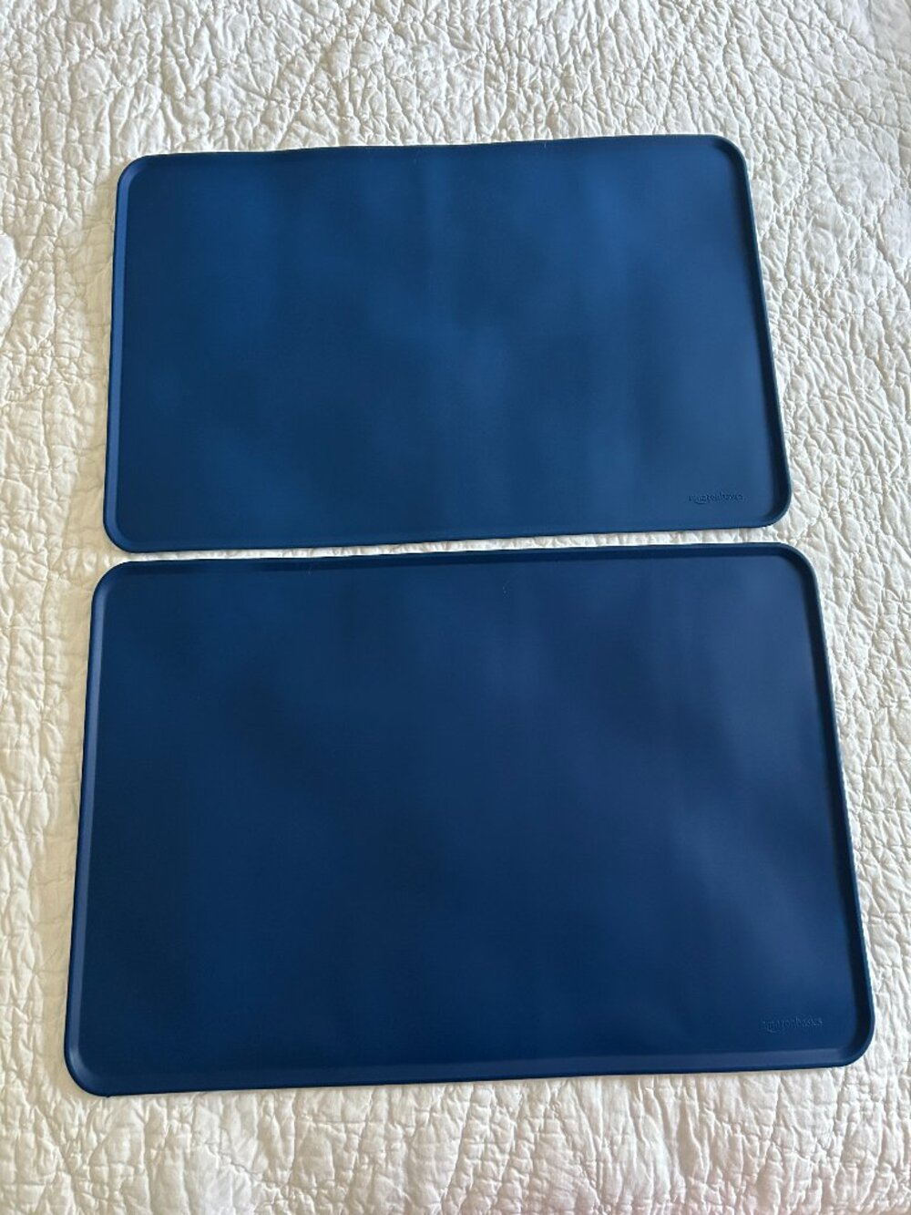 Amazon Basics Waterproof Non-Slip Silicone Pet Feeding Mat Raised Edges